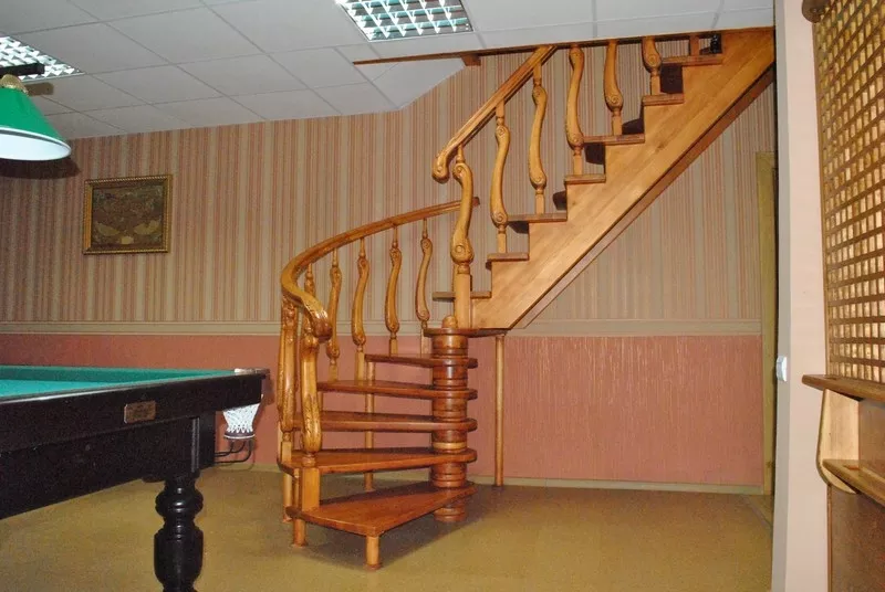 Изготовление деревянных лестниц на заказ от производителя качественно 8